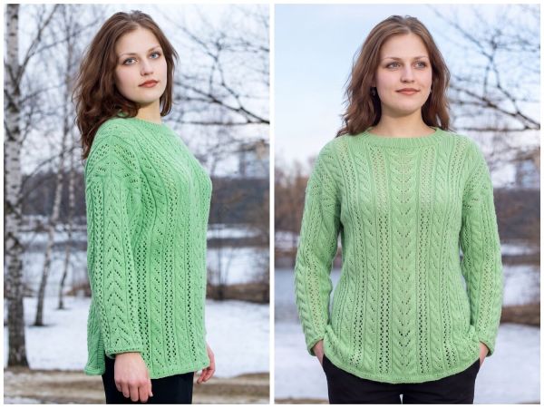 Pull à Rayures Ajourées