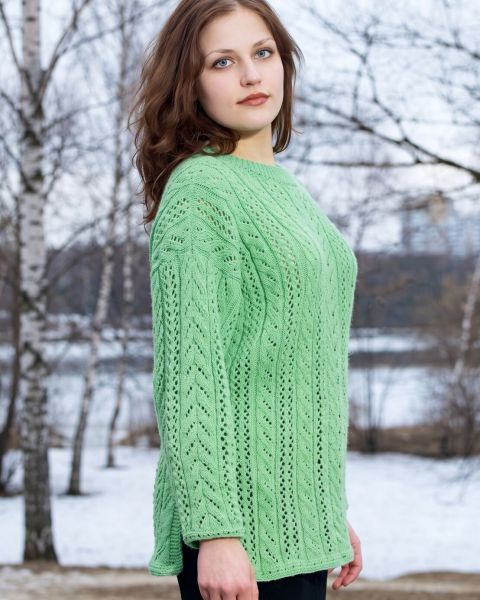 Pull à Rayures Ajourées