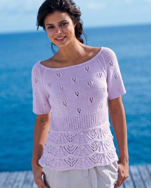 Pull à manches courtes raglan