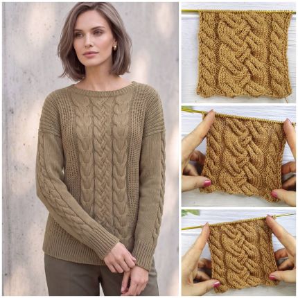Pull à Torsades au Tricot