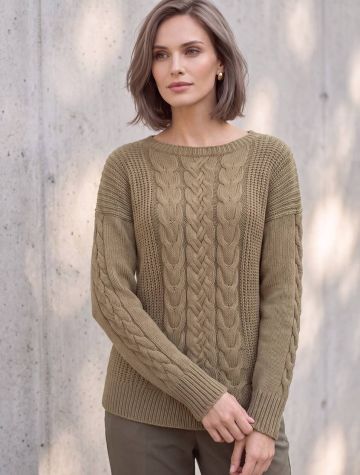 Pull à Torsades au Tricot