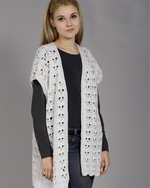Gilet sans manches au Point Fantaisie