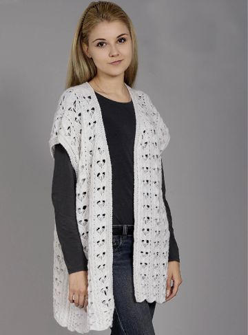 Gilet sans manches au Point Fantaisie