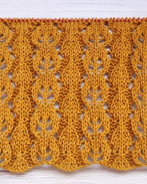 Point Feuilles au Tricot